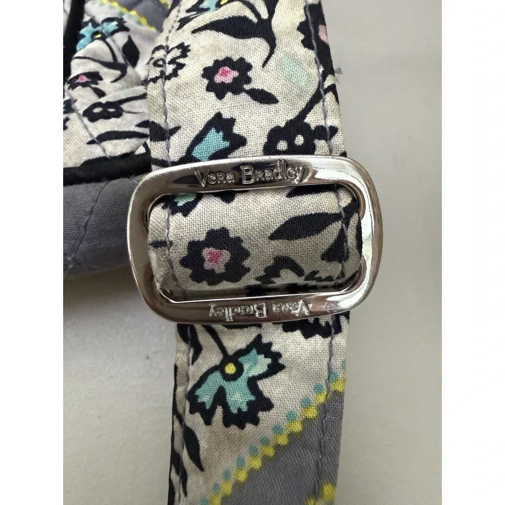 Vera Bradley Paisley Stripe Campus Tech Crossbody Backpack Bag Gray Green Yellow